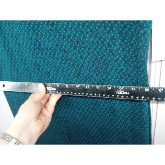 NWT LuLaRoe Dress SZ M Sheath Stretch Julia Style Turquoise 3/4 Sleeves Knee Len - Picture 13 of 16